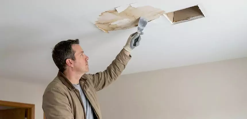 Ceiling Water Stain and Drywall Repair in Taylorsville